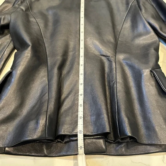 Kasper Black Leather Jacket - Picture 8 of 14